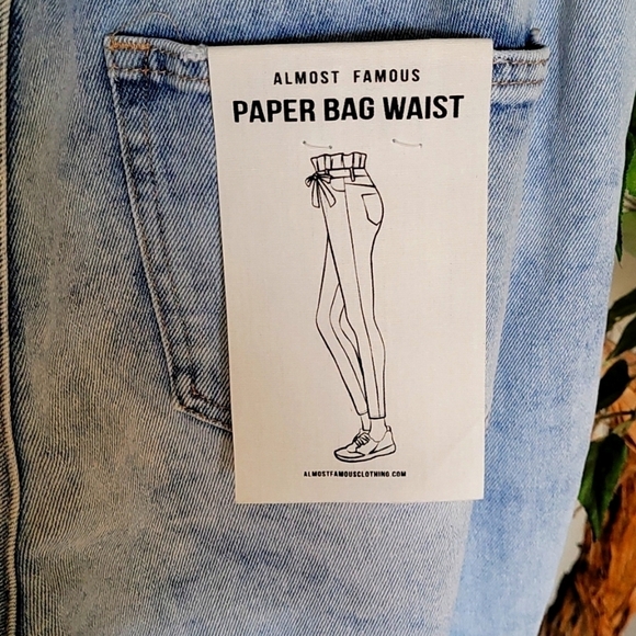 Almost Famous Crave Fame Paperbag waist Skinny Jeans. Size L - Picture 7 of 10